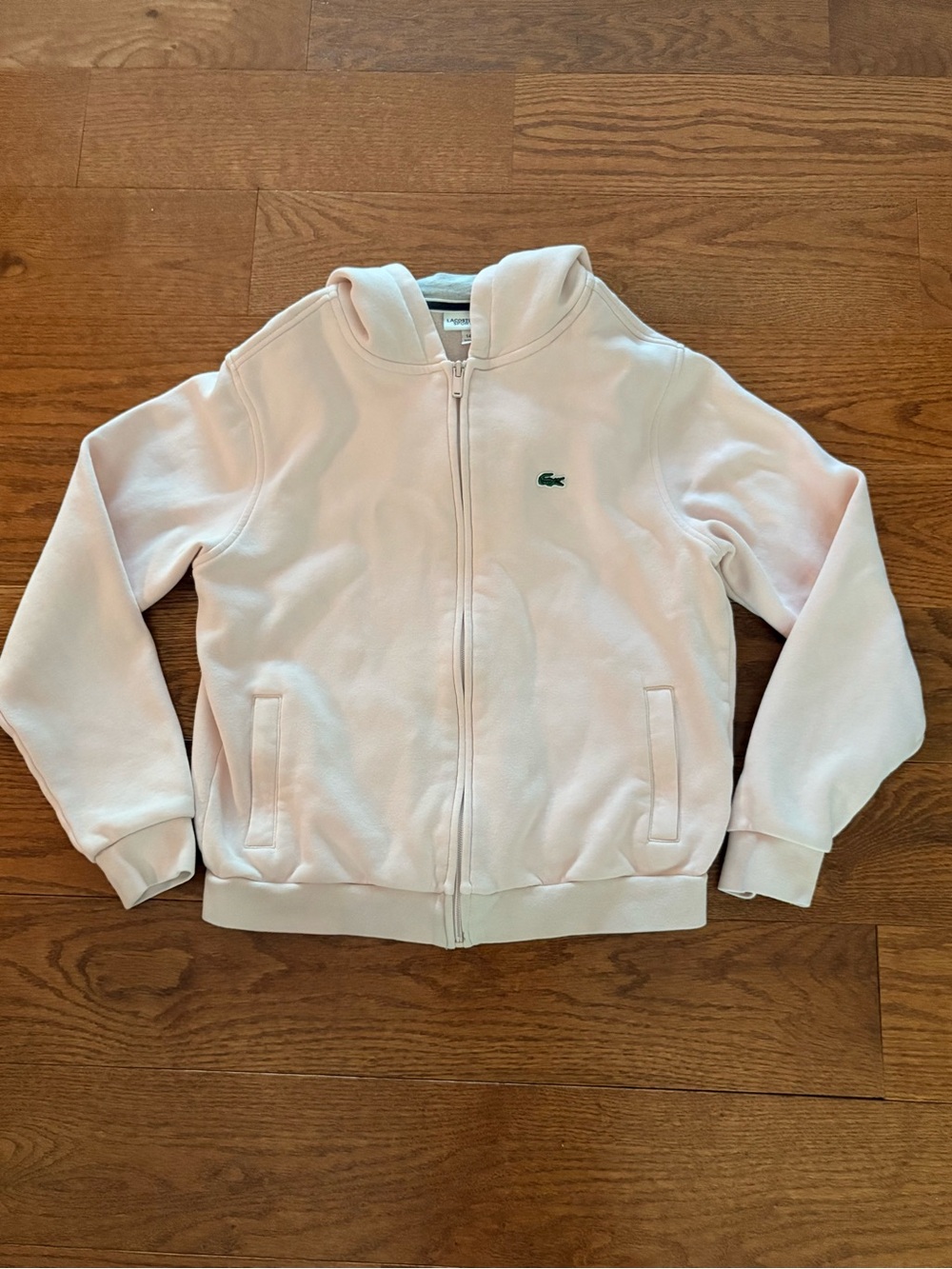 Lacoste Pale Pink Full-Zip Hoodie